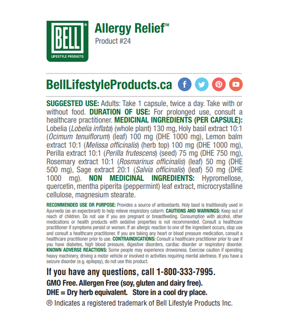 Bell Lifestyle Allergy Relief 30 Vegi Capsules | Unbeatable Prices, Daily Deals | VITASHOP