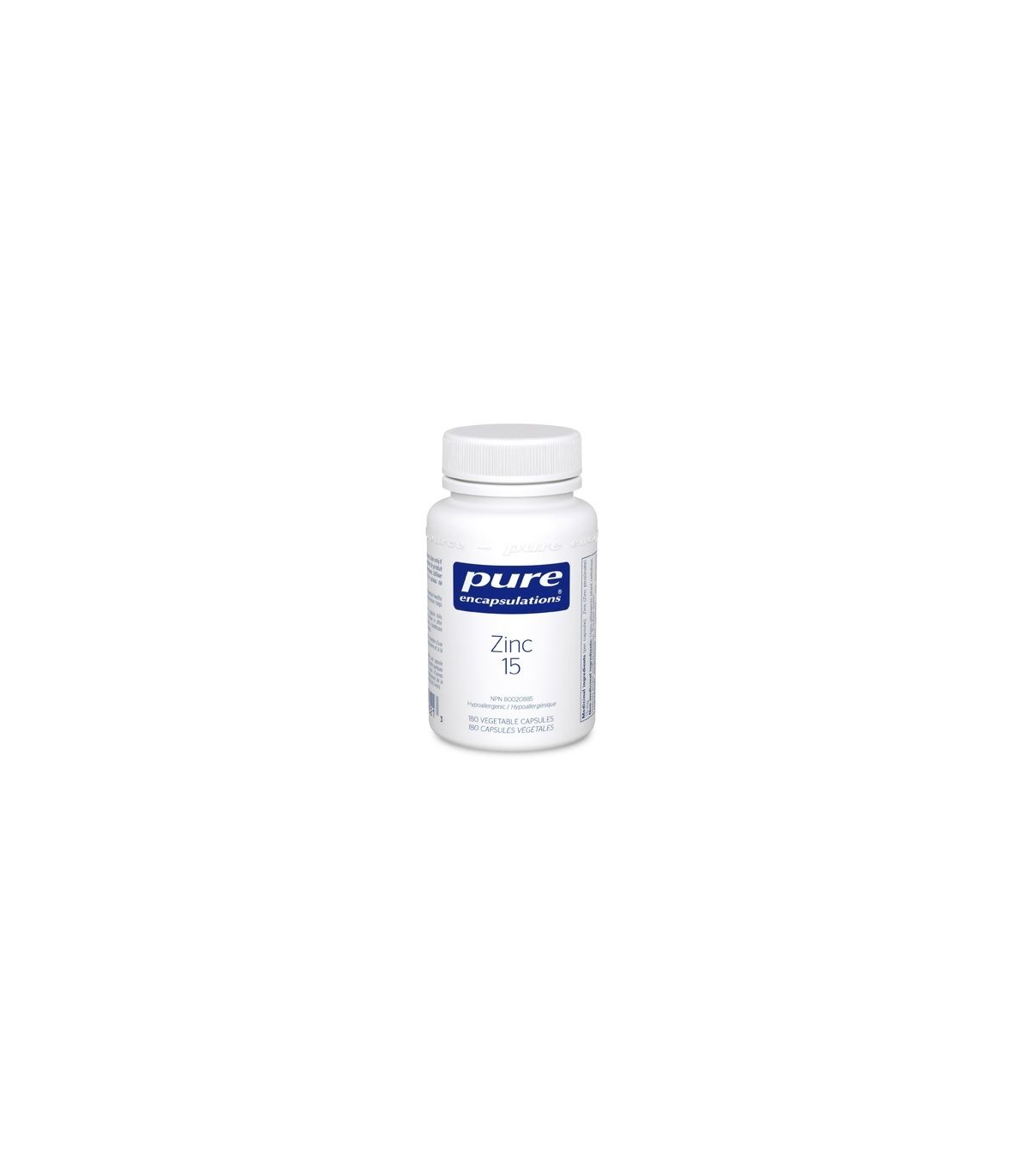 Pure Encapsulations Zinc 15 180 Capsules | 每天不同折扣, 全网最低价格 | 种类齐全的保健品店铺 VITASHOP, 只有你想不到, 没有你买不到 !