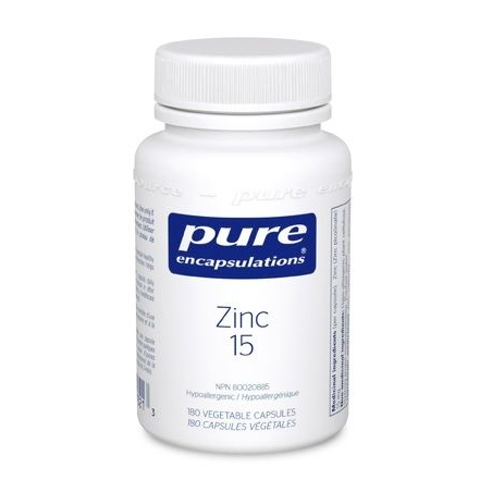Pure Encapsulations Zinc 15 180 Capsules | 每天不同折扣, 全网最低价格 | 种类齐全的保健品店铺 VITASHOP, 只有你想不到, 没有你买不到 !