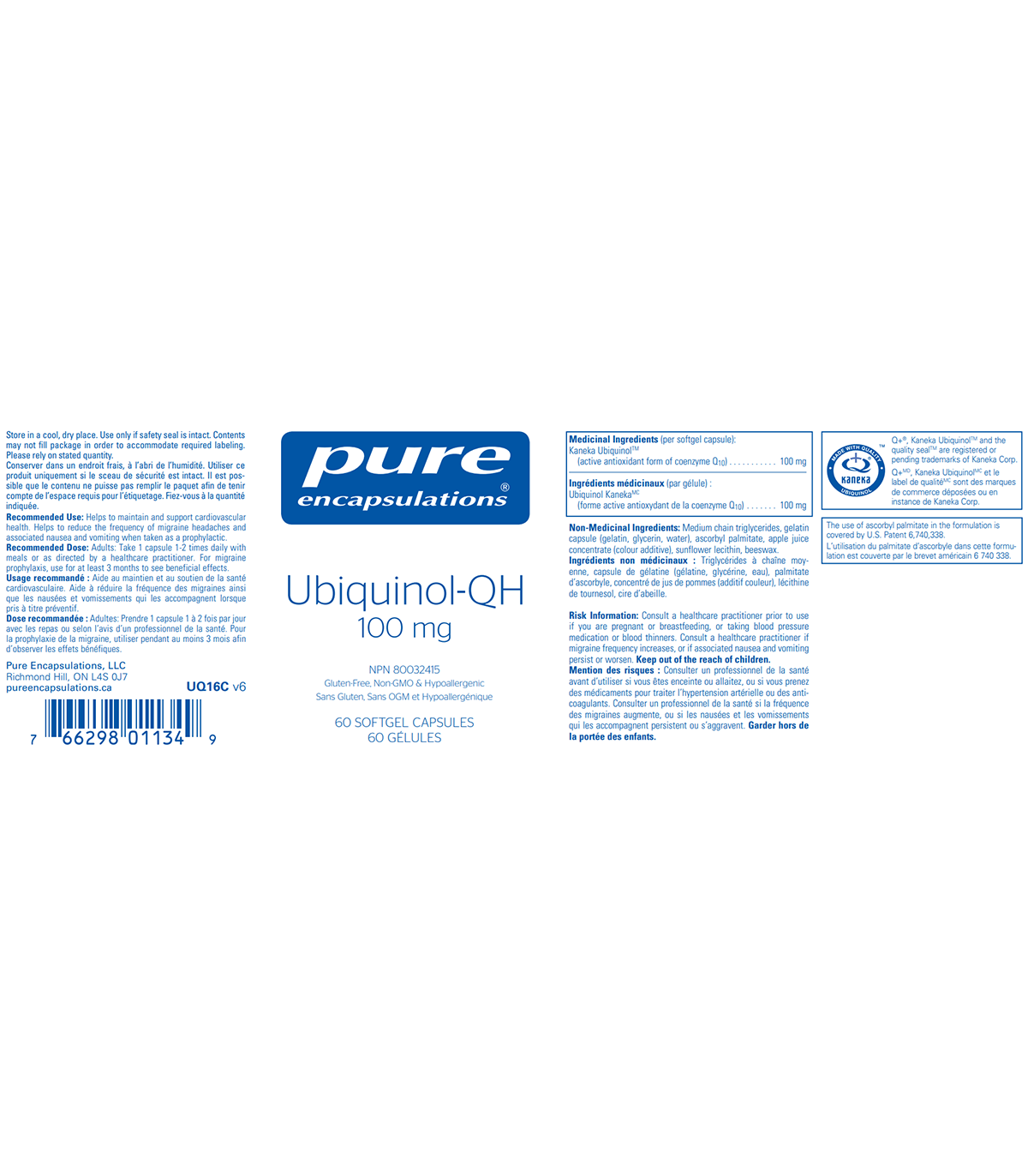 Pure Encapsulations Ubiquinol-QH 100 mg 60 Softgels | 每天不同折扣, 全网最低价格 | 种类齐全的保健品店铺 VITASHOP, 只有你想不到, 没有你买不到 !