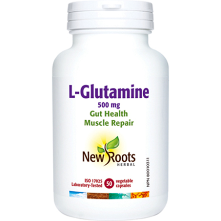 New Roots L-Glutamine 500 mg 50 Capsules | Unbeatable Prices, Daily Deals | VITASHOP