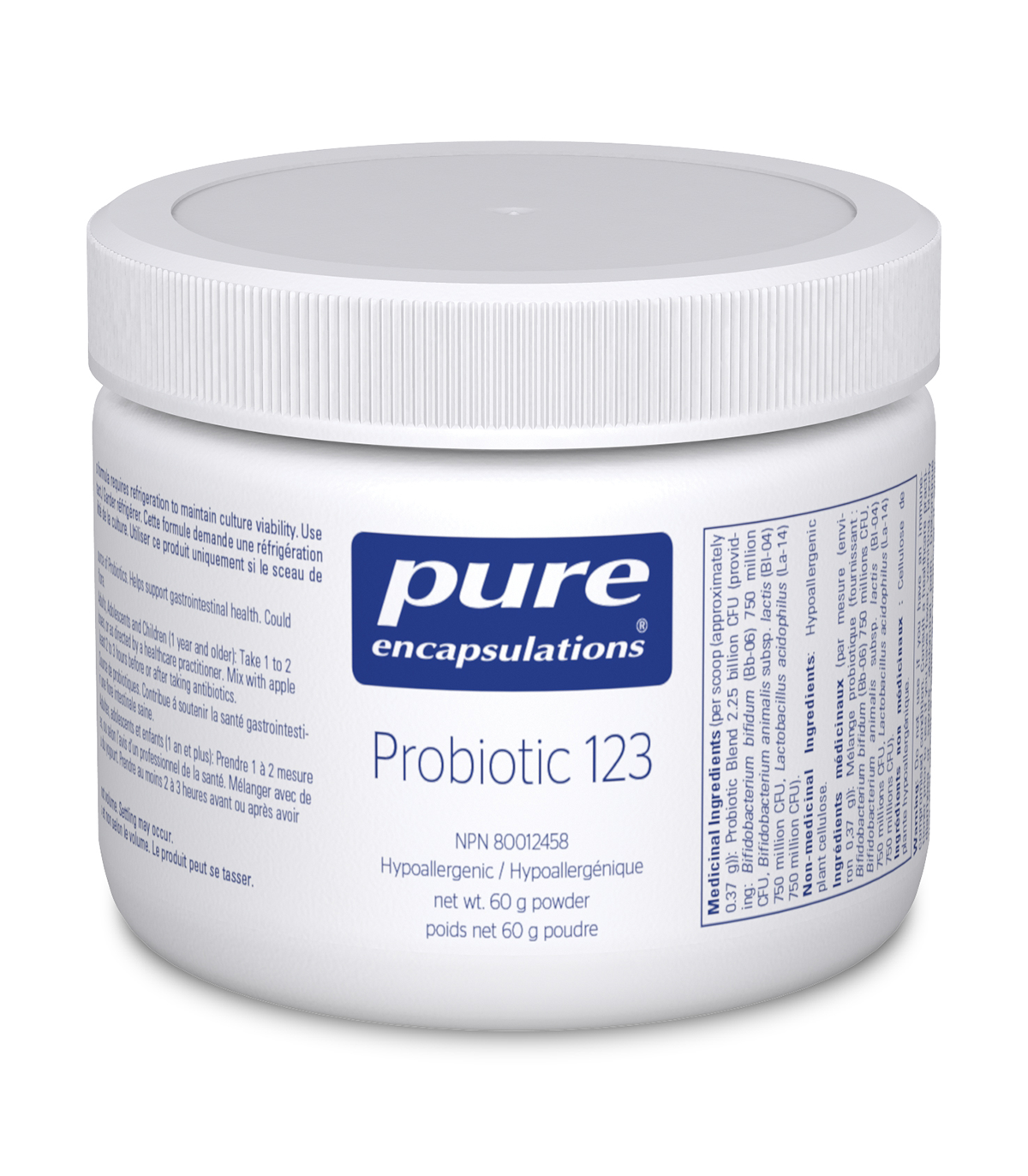 Pure Encapsulations 퓨어 인캡슐레이션 프로바이오틱 123(유제품 및 간장 불포함) 80g | 매일 업데이트되는 특가 상품 | VITASHOP