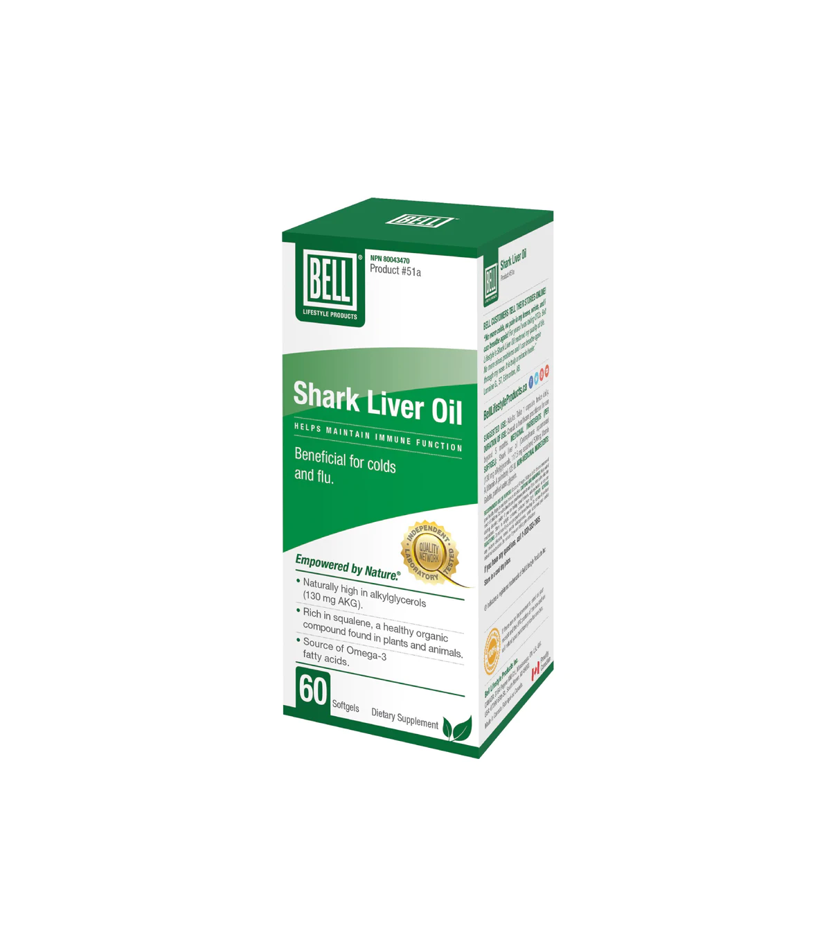 Bell Lifestyle 벨 라이프 스타일 상어 간유 500 mg 60 소프트젤 | 매일 업데이트되는 특가 상품 | VITASHOP