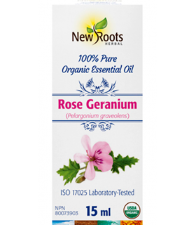 Rose Geranium Essential Oil 100% Pure Certified Organic 15 ml | Safest & Easiest Shopping Vitamins Online | VITASHOP