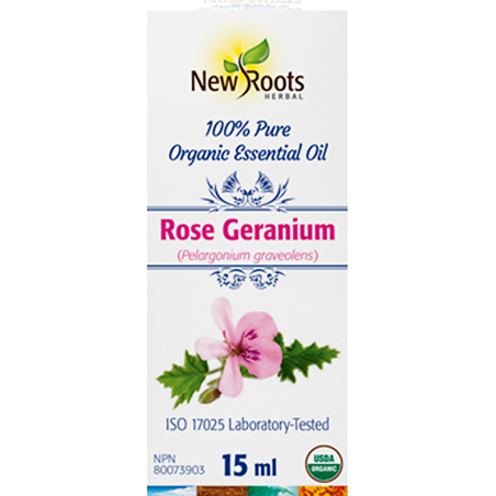 New Roots Rose Geranium Essential Oil 100% Pure Certified Organic 15 ml | 每天不同折扣, 全网最低价格 | 种类齐全的保健品店铺 VITASHOP, 只有你想不到, 没有你买不到 !