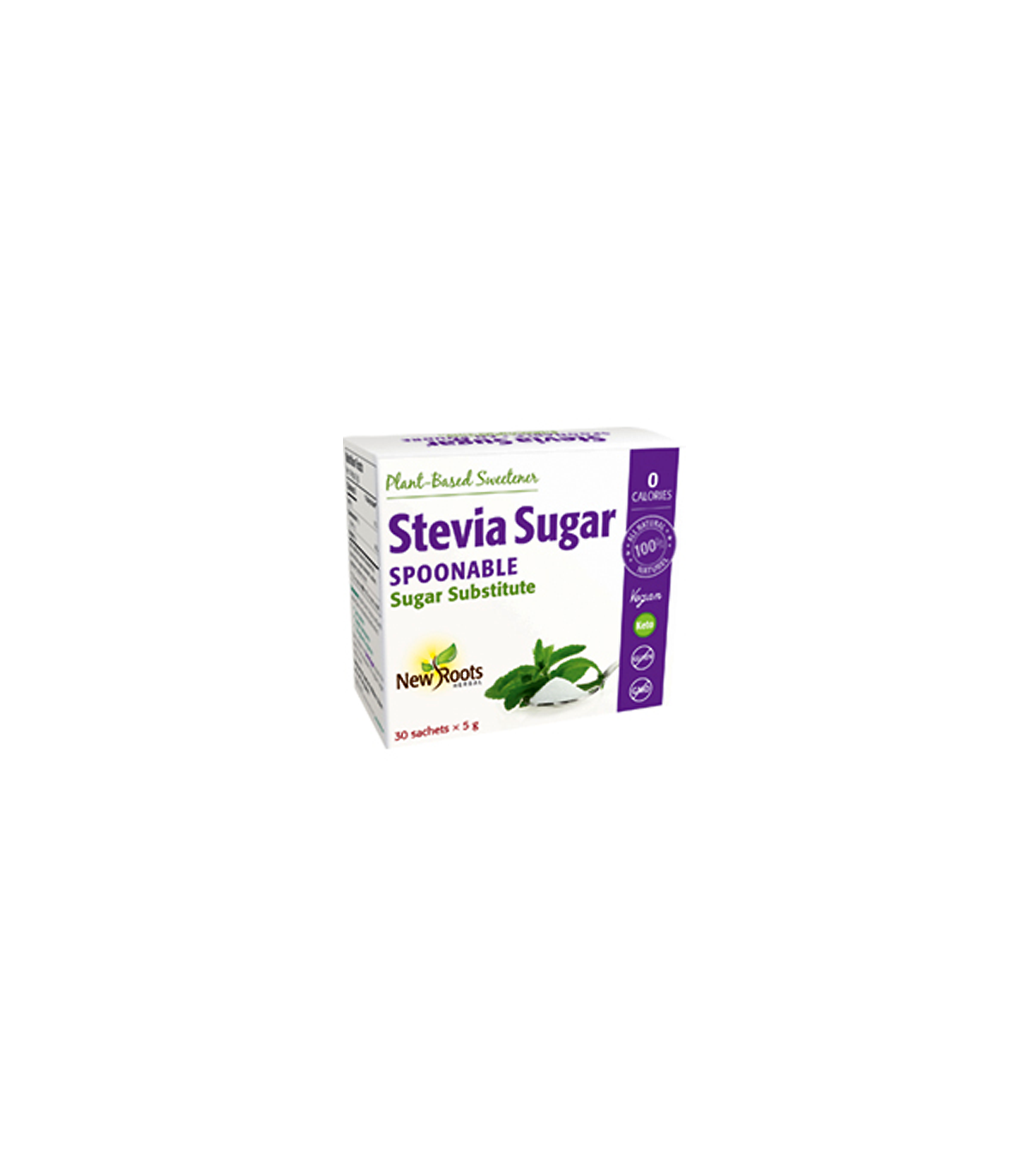 New Roots Stevia Sugar Spoonable 30 × 5 g | Unbeatable Prices, Daily Deals | VITASHOP