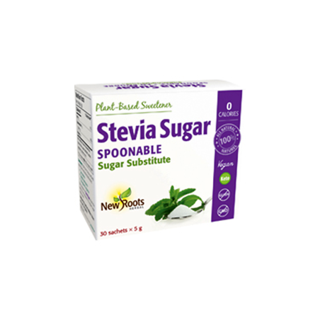 New Roots Stevia Sugar Spoonable 30 × 5 g | Unbeatable Prices, Daily Deals | VITASHOP