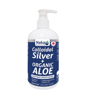 Platinum Colloidal Silver + Organic Aloe Lotion 340 ml | Safest & Easiest Shopping Vitamins Online | VITASHOP