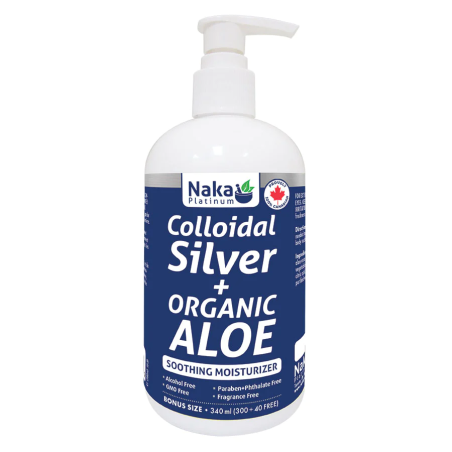 Naka 나카 백금 콜로이드 실버 + 유기농 알로에 로션 340ml | 매일 업데이트되는 특가 상품 | VITASHOP