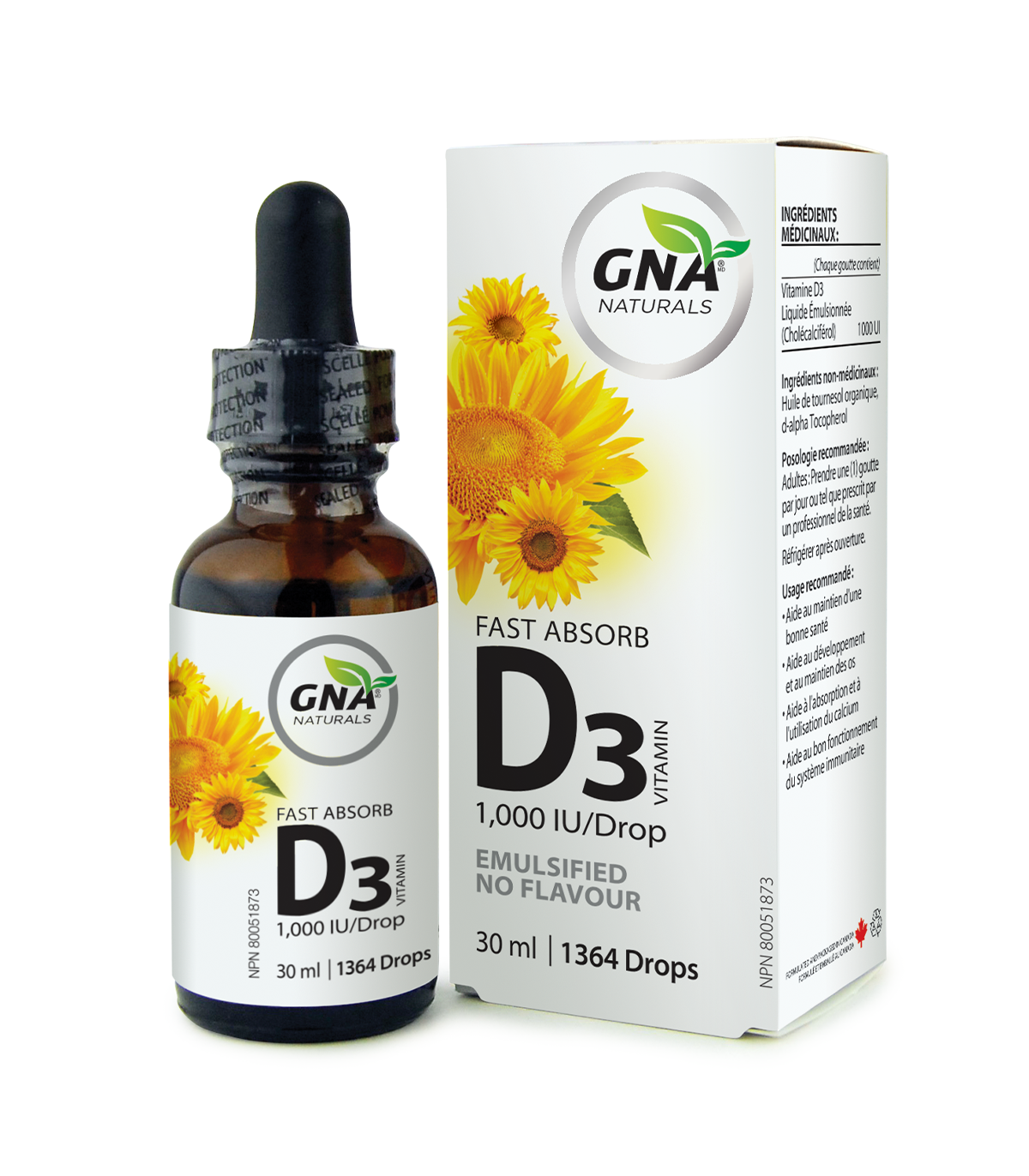 GNA NATURALS 지엔에이 내추럴스 패스트 업소브 비타민 D3 30ml | 매일 업데이트되는 특가 상품 | VITASHOP