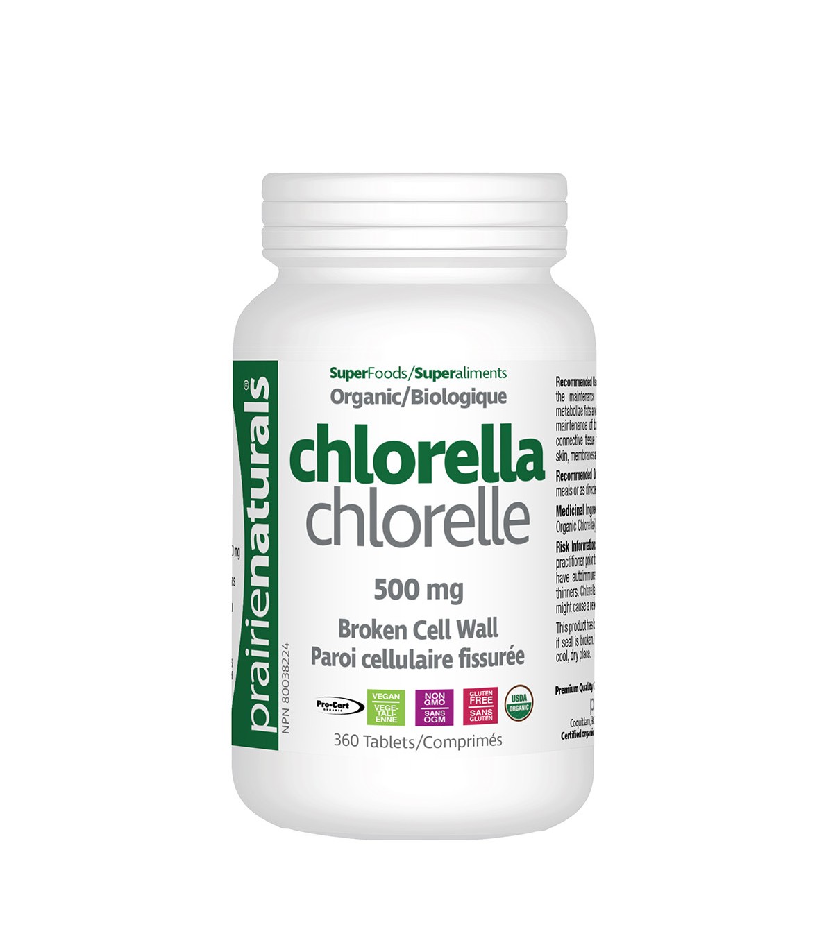 Organic Chlorella Broken Cell Wall 360 Tablets | Safest & Easiest Shopping Vitamins Online | VITASHOP