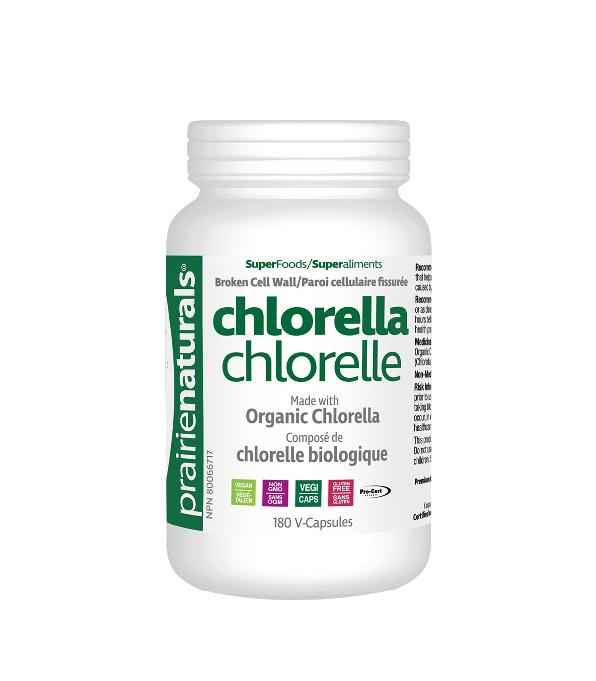 Prairie Naturals Organic Chlorella Broken Cell Wall 180 Vegi Capsules | Unbeatable Prices, Daily Deals | VITASHOP