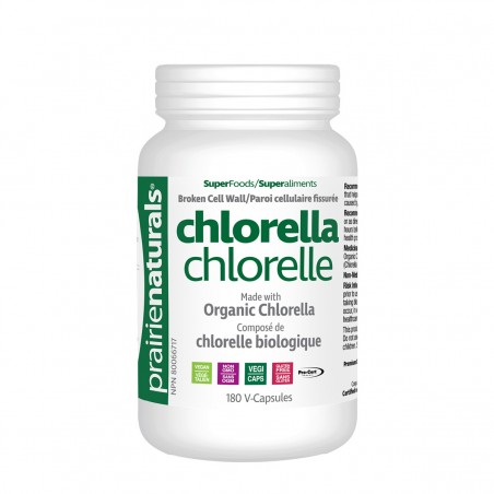 Prairie Naturals Organic Chlorella Broken Cell Wall 180 Vegi Capsules | Unbeatable Prices, Daily Deals | VITASHOP