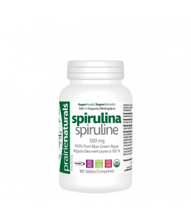 Prairie Naturals Organic Spirulina Blue Green Algae 180 Tablets | Unbeatable Prices, Daily Deals | VITASHOP