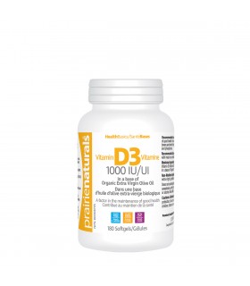 Prairie Naturals Vitamin D3 Cholecalciferol 1,000 IU in Organic Extra-Virgin Olive Oil 180 Softgels | Unbeatable Prices, Daily D
