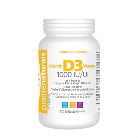 Vitamin D3 Cholecalciferol 1,000 IU in Organic Extra-Virgin Olive Oil 500 Softgels | Safest & Easiest Shopping Vitamins Online |