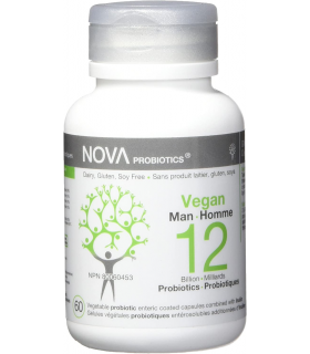 NOVA PROBIOTICS VEGAN Man 12 Billion 60 Vegi Capsules | Unbeatable Prices, Daily Deals | VITASHOP