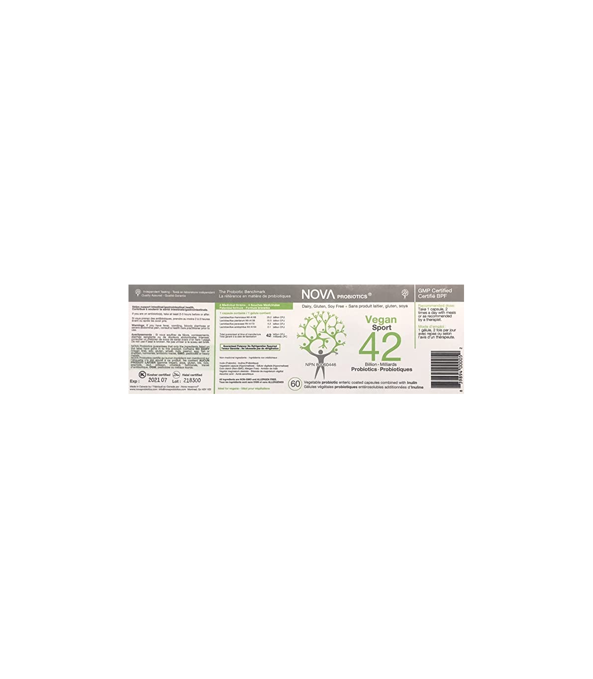 NOVA PROBIOTICS VEGAN Sport 42 Billion 60 Vegi Capsules | 每天不同折扣, 全网最低价格 | 种类齐全的保健品店铺 VITASHOP, 只有你想不到, 没有你买不到 !