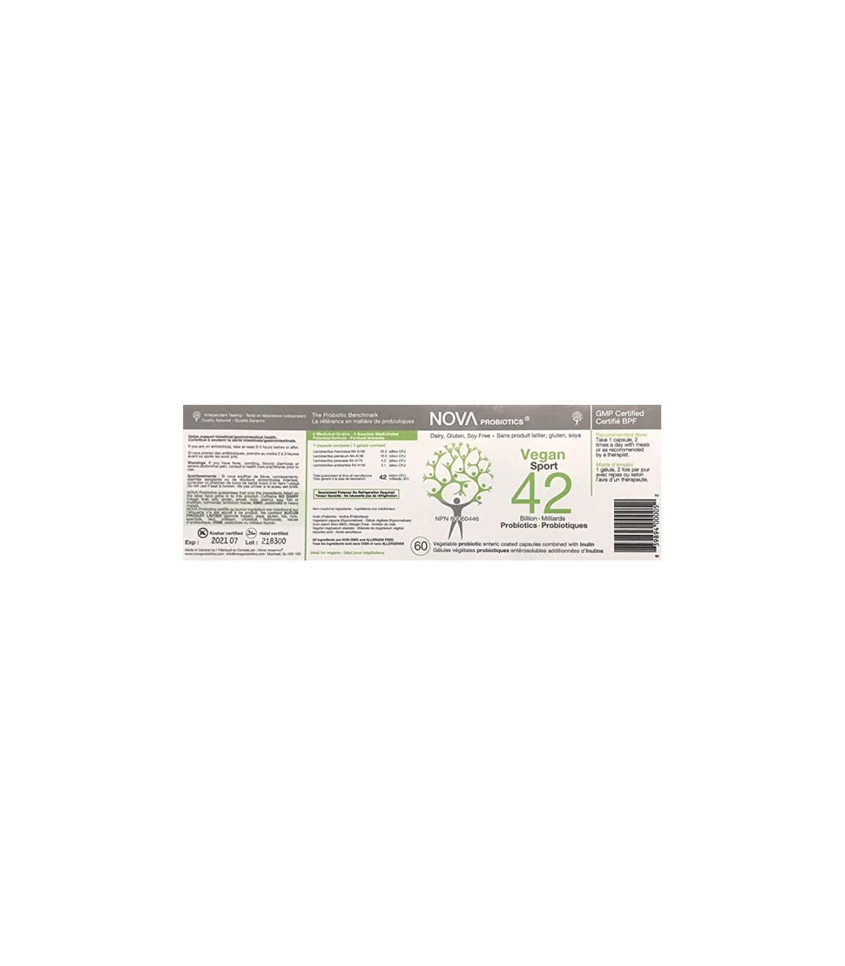 NOVA PROBIOTICS VEGAN Sport 42 Billion 60 Vegi Capsules | 每天不同折扣, 全网最低价格 | 种类齐全的保健品店铺 VITASHOP, 只有你想不到, 没有你买不到 !
