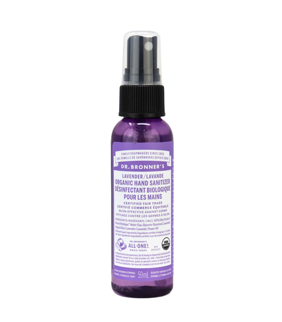 Dr. Bronner's Hand Sanitizer Lavender 59 ml | Unbeatable Prices, Daily Deals | VITASHOP