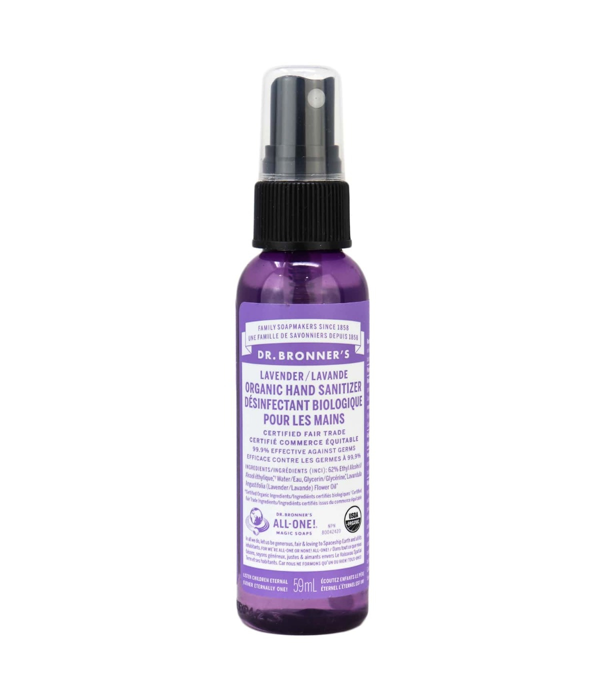 Dr. Bronner's Hand Sanitizer Lavender 59 ml | Unbeatable Prices, Daily Deals | VITASHOP