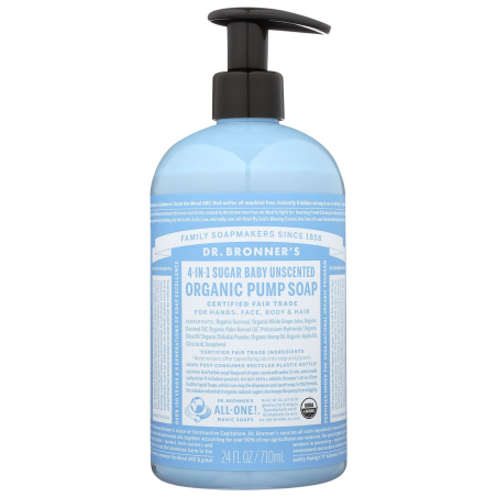 Dr. Bronner's 닥터 브로너스 베이비 무향 슈가 펌프 비누 710ml | 매일 업데이트되는 특가 상품 | VITASHOP