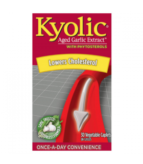 Kyolic Aged Garlic Extract w/ Phytosterols 30 Vegi Caplets | Unbeatable Prices, Daily Deals | VITASHOP