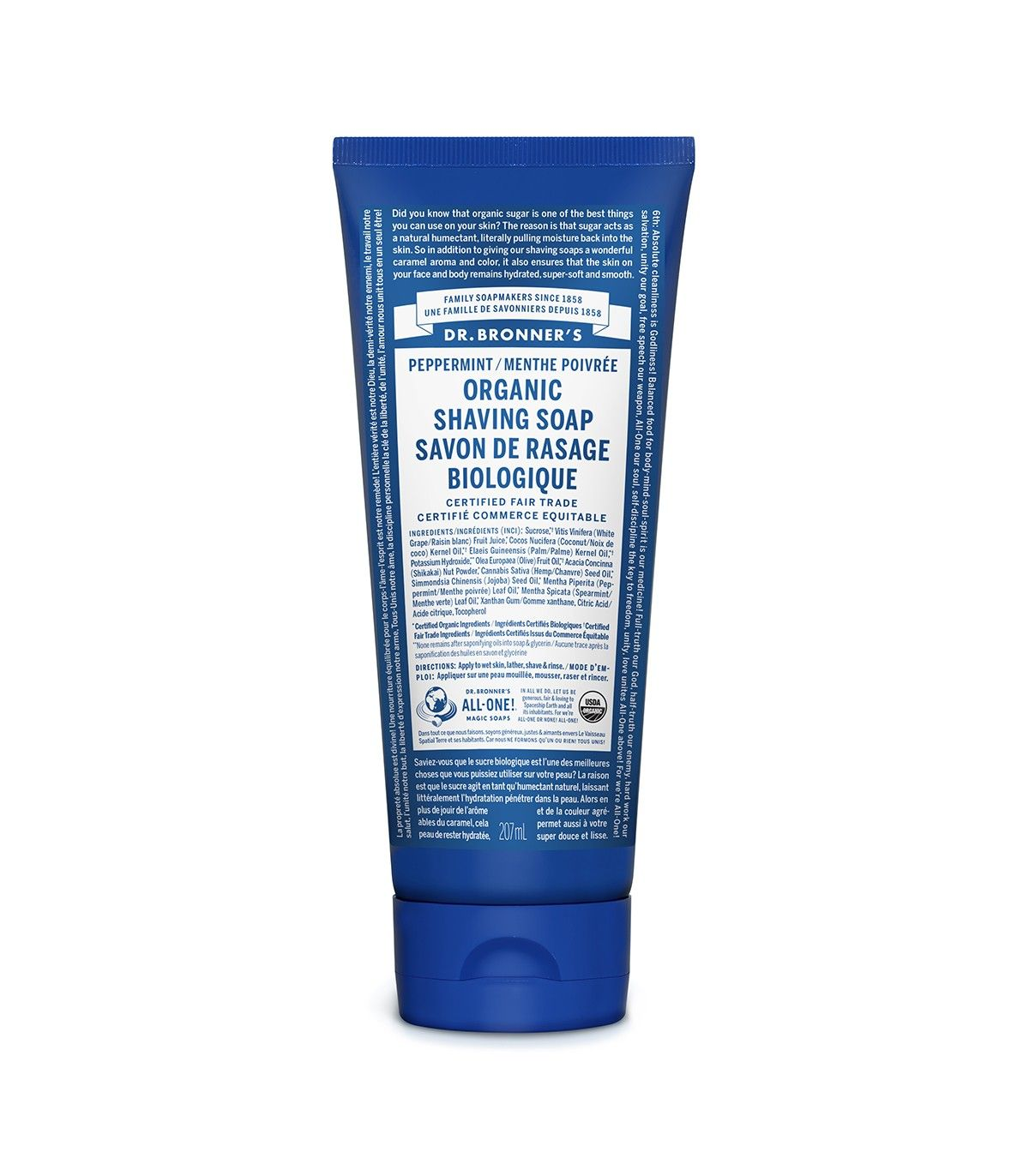 Dr. Bronner's 닥터 브로너스 스피어민트 페퍼민트 쉐이빙 젤 207ml | 매일 업데이트되는 특가 상품 | VITASHOP