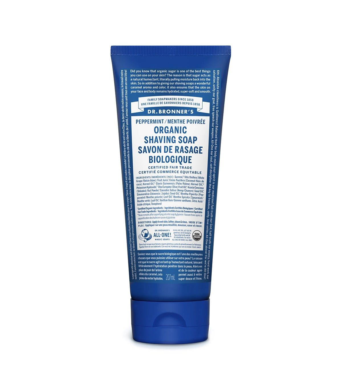 Dr. Bronner's 닥터 브로너스 스피어민트 페퍼민트 쉐이빙 젤 207ml | 매일 업데이트되는 특가 상품 | VITASHOP