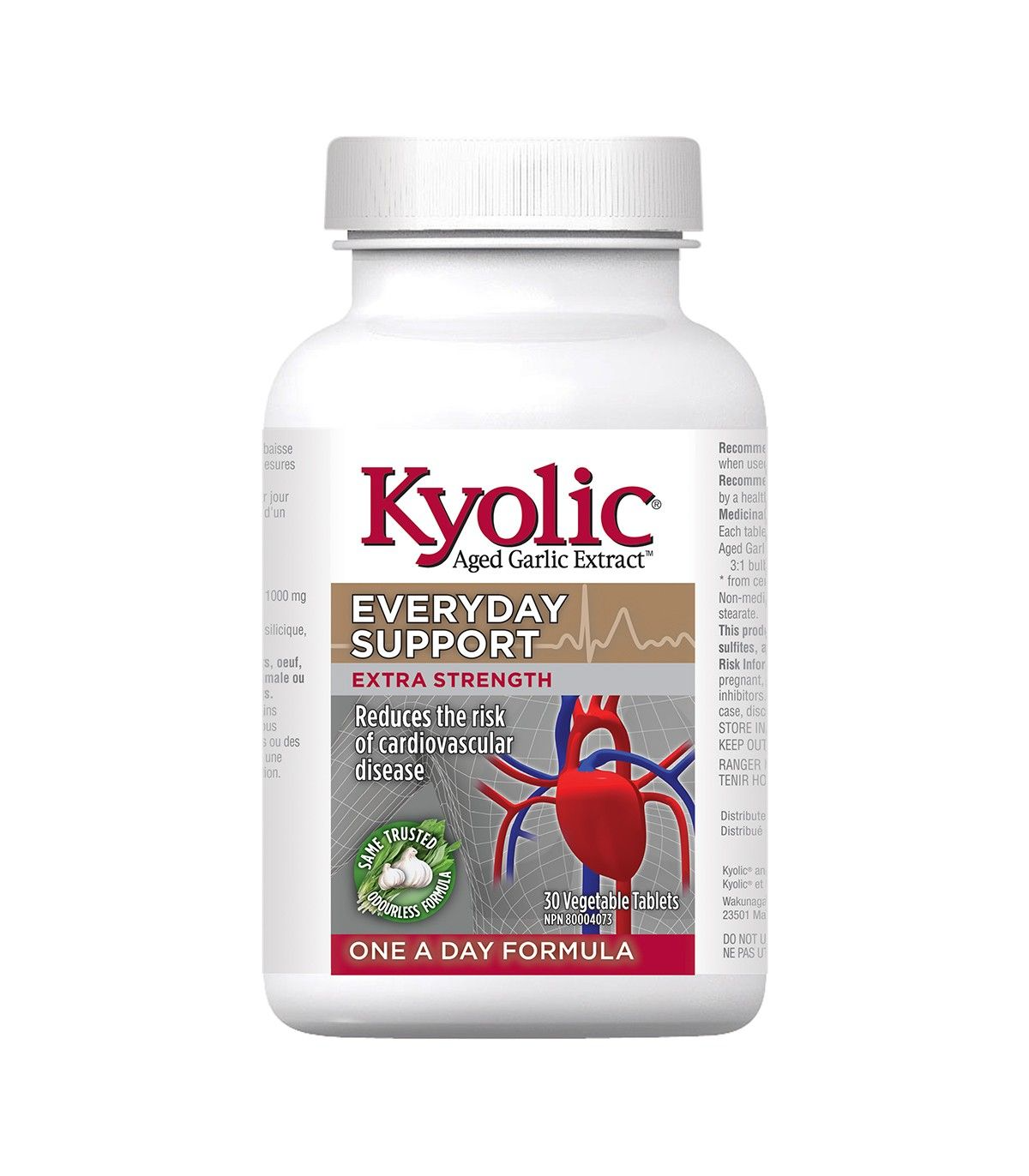 Kyolic 키욜릭 Extra Strength 1000 mg One A Day 30 식물성 캡슐 | 매일 업데이트되는 특가 상품 | VITASHOP
