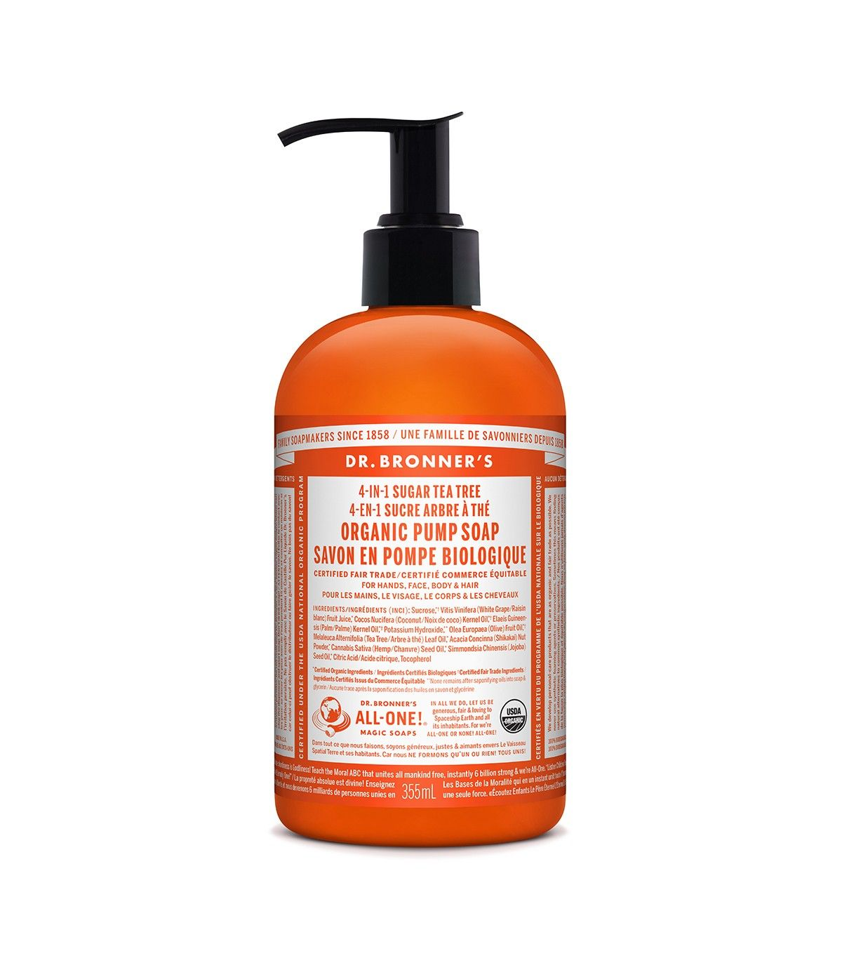 Dr. Bronner's Tea Tree Sugar Pump Soap 355 ml | Unbeatable Prices, Daily Deals | VITASHOP
