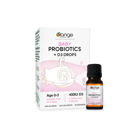 Orange Naturals Baby Probiotics + D3 Drops 50 ml | Unbeatable Prices, Daily Deals | VITASHOP
