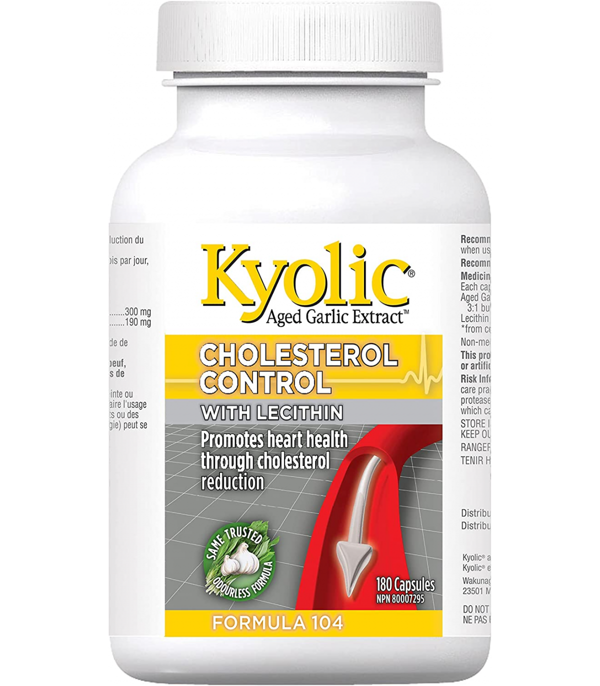 Kyolic Formula 104 Choles Cntrl w/Lecithin 180 Capsules | Unbeatable Prices, Daily Deals | VITASHOP