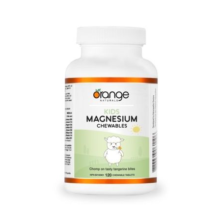 Orange Naturals Kids Magnesium Chewables 50 mg Tangerine 120 Tablets | Unbeatable Prices, Daily Deals | VITASHOP