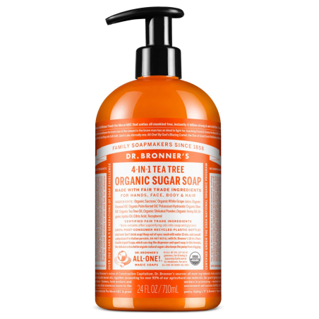 Dr. Bronner's Tea Tree Sugar Pump Soap 710 ml | Unbeatable Prices, Daily Deals | VITASHOP