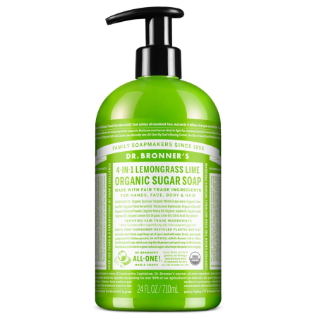 Dr. Bronner's Lemongrass Lime Sugar Pump Soap Org 710 ml | Unbeatable Prices, Daily Deals | VITASHOP