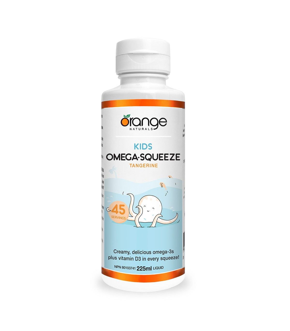 Kids Omega Squeeze Tangerine 225 ml | Safest & Easiest Shopping Vitamins Online | VITASHOP