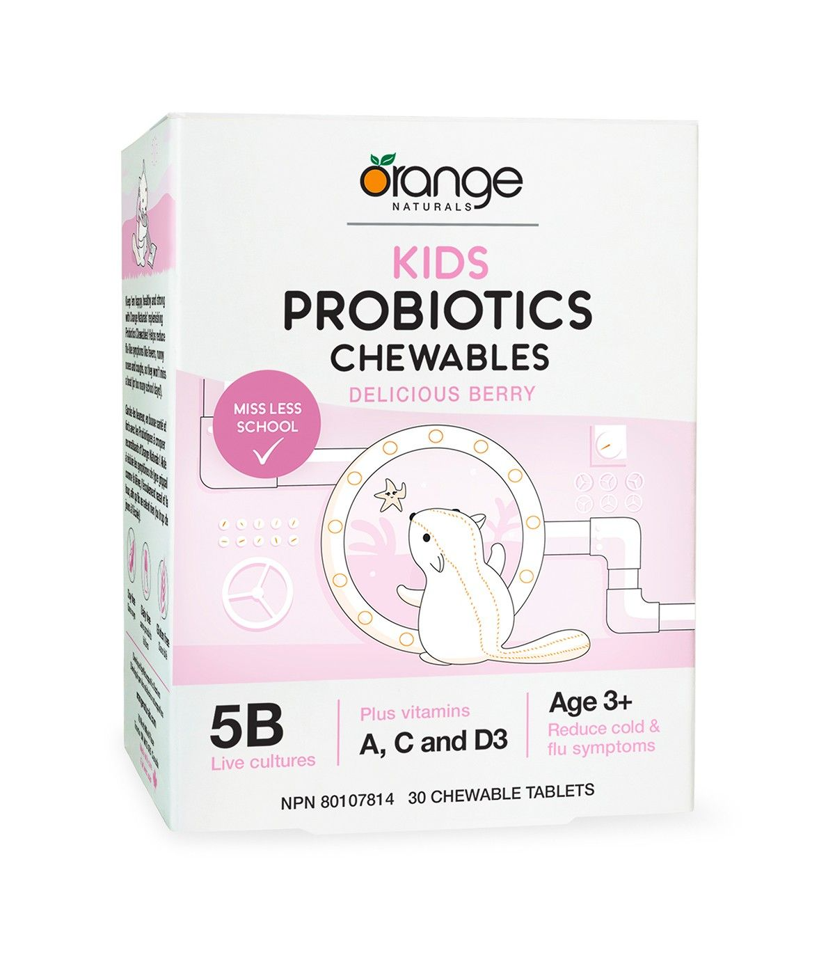 Orange Naturals Kids Probiotics Chewables Delicious Berry 30 Tablets | Unbeatable Prices, Daily Deals | VITASHOP