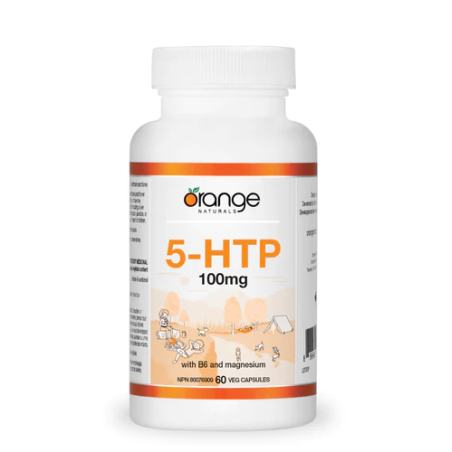 Orange Naturals 오렌지 내추럴스 5-HTP 100 mg, B6 및 60 베지 캡슐 포함 | 매일 업데이트되는 특가 상품 | VITASHOP