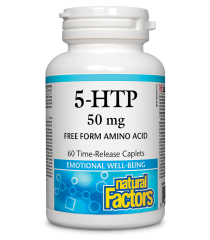 5-HTP 50 mg, 60 caplets à libération prolongée | Safest & Easiest Shopping Vitamins Online | VITASHOP