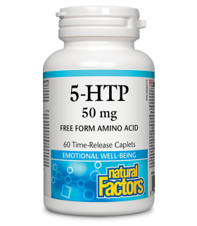 5-HTP 50 mg, 60 caplets à libération prolongée | Safest & Easiest Shopping Vitamins Online | VITASHOP