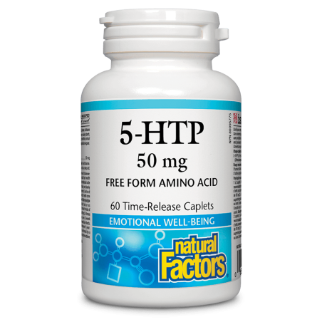 Natural Factors 내추럴 팩터스 5-HTP 50 mg, 60 시간 방출 캐플릿 | 매일 업데이트되는 특가 상품 | VITASHOP
