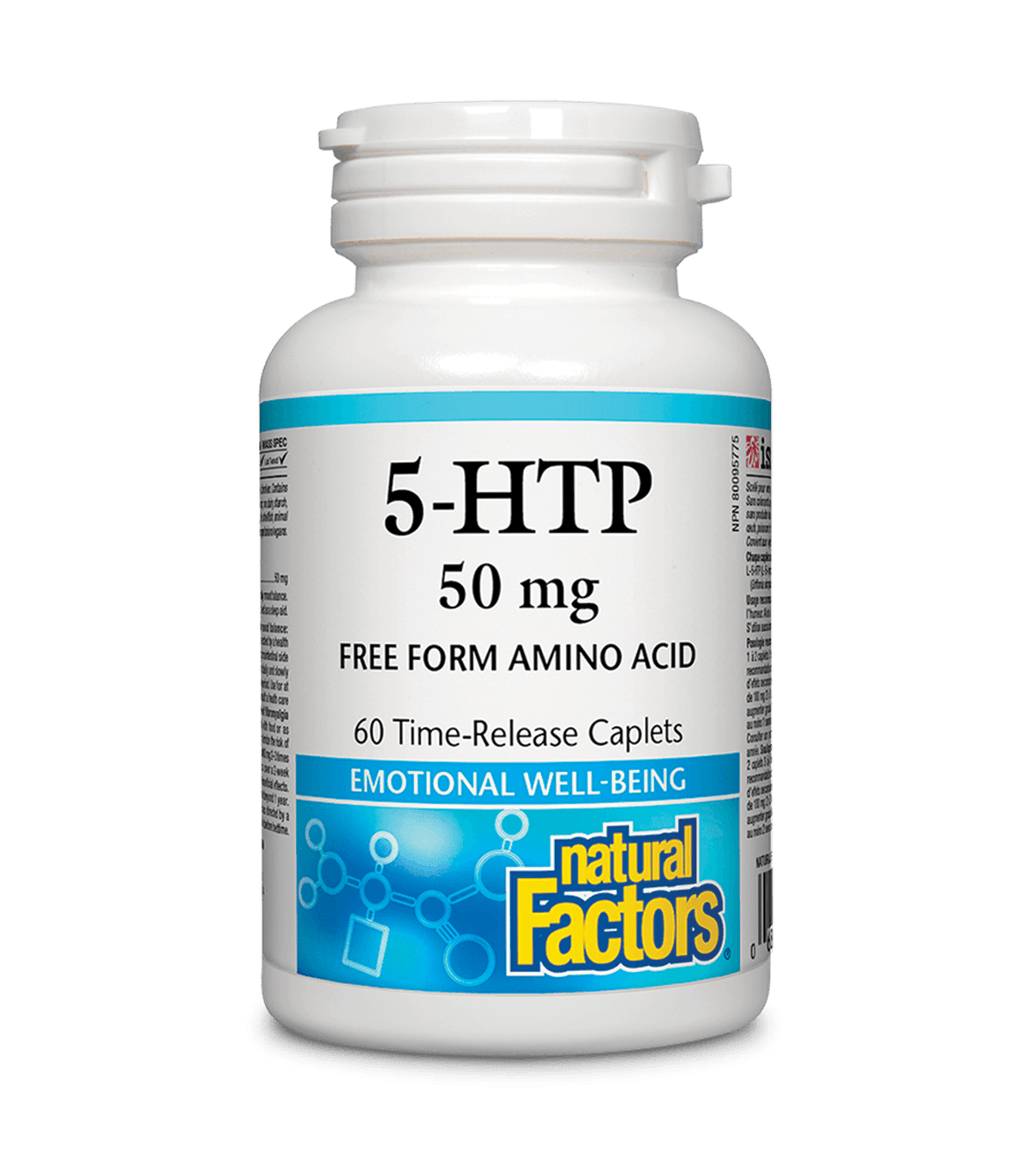 Natural Factors 내추럴 팩터스 5-HTP 50 mg, 60 시간 방출 캐플릿 | 매일 업데이트되는 특가 상품 | VITASHOP
