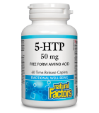 5-HTP 50 mg, 60 caplets à libération prolongée | Safest & Easiest Shopping Vitamins Online | VITASHOP