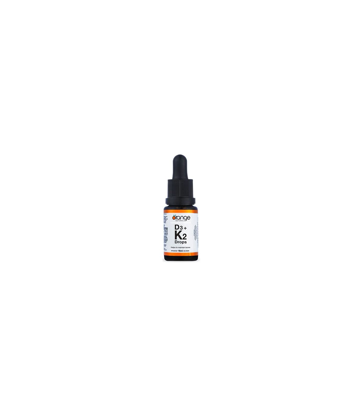 Orange Naturals D3 + K2 Drops 250 IU 30mcg orange flavour MCT 15 ml | Unbeatable Prices, Daily Deals | VITASHOP