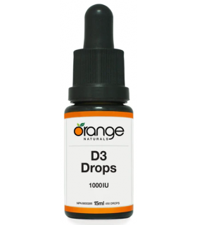 Orange Naturals D3 Drops 1000 IU orange flavour MCT 15 ml | Unbeatable Prices, Daily Deals | VITASHOP