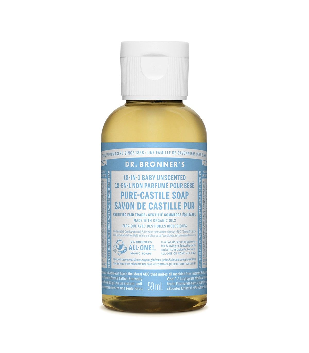 Dr. Bronner's 닥터 브로너스 베이비 무향 퓨어 카스티야 리퀴드 59ml | 매일 업데이트되는 특가 상품 | VITASHOP