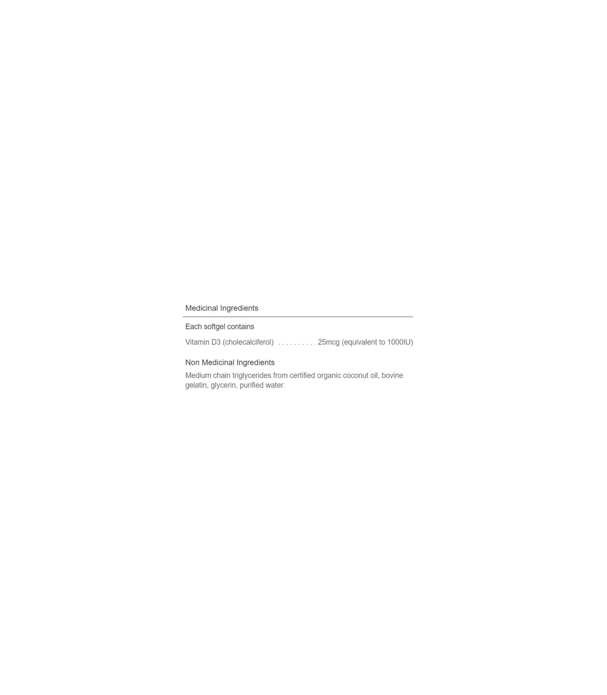 D3 Softgels organic coconut oil 90 Softgels | Safest & Easiest Shopping Vitamins Online | VITASHOP