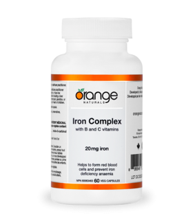 Orange Naturals Iron Complex 20 mg 60 Vegi Capsules | Unbeatable Prices, Daily Deals | VITASHOP