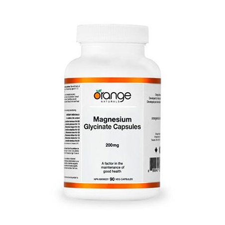 Orange Naturals 오렌지 내추럴스 마그네슘 글리시네이트 200 mg 90 식물성 캡슐 | 매일 업데이트되는 특가 상품 | VITASHOP